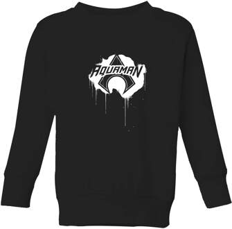 Justice League Graffiti Aquaman Kids' Sweatshirt - Black - 146/152 (11-12 jaar) Zwart - XL