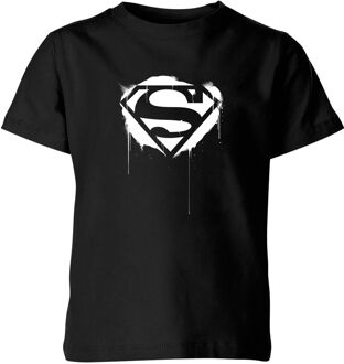 Justice League Graffiti Superman Kids' T-Shirt - Black - 110/116 (5-6 jaar) - Zwart