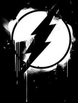 Justice League Graffiti The Flash Men's T-Shirt - Black - 3XL Zwart