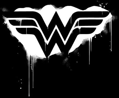 Justice League Graffiti Wonder Woman Men's T-Shirt - Black - M Zwart
