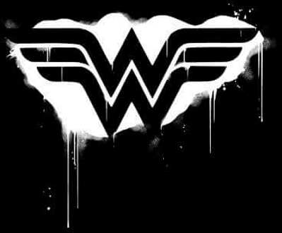 Justice League Graffiti Wonder Woman Men's T-Shirt - Black - XXL Zwart