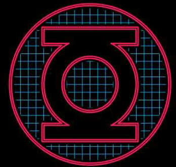 Justice League Green Lantern Retro Grid Logo Sweatshirt - Black - L Zwart