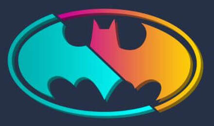 Justice League Neon Batman Women's T-Shirt - Navy - M Blauw