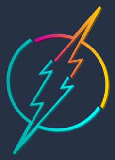 Justice League Neon Flash Men's T-Shirt - Navy - XL