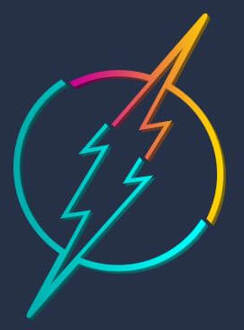 Justice League Neon Flash Women's T-Shirt - Navy - L Blauw