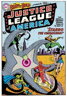 Justice League Starro The Conqueror Cover Men's T-Shirt - White - L Wit