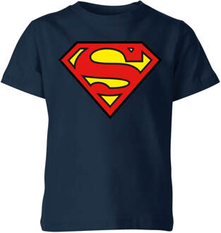 Justice League Superman Logo Kids' T-Shirt - Navy - 122/128 (7-8 jaar) - M