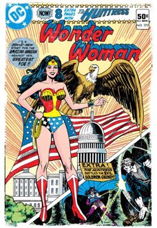 Justice League Wonder Woman Cover Men's T-Shirt - White - 5XL Wit