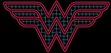 Justice League Wonder Woman Retro Grid Logo Sweatshirt - Black - M - Zwart
