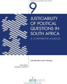 Justiciability of Political Questions in South Africa -  Mtendeweka Owen Mhango (ISBN: 9789462740761)