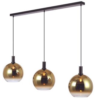 Justine hanglamp 3L 120 cm glas goud Goudkleurig