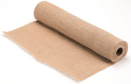 Jute doek/stof op rol - 5 x 0,5 meter - Decoratie / hobby materiaal - decoratief