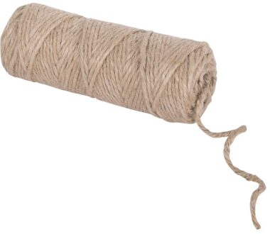 Jute garen/draad - naturel - op spoel - 50 meter x 3,5 mm - Creatief hobbytouw / deco