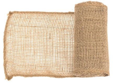 Juteband naturel 15 x 1500 cm - Hobby/knutselmateriaal - Decoratie banden - Jute band/rand - Cadeau's inpakken - Knutselen met jutebanden