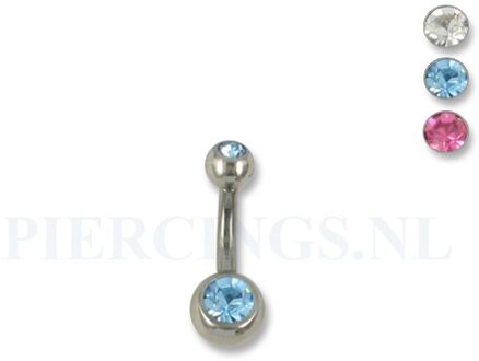 Juwelen navelpiercing XS 6 mm kristal