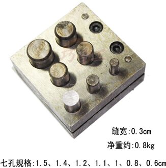 Juweliers Disc Cutter 7 Gat 5 Gat Punch Set Metalen Cirkel Snijden Ponsen Juwelier Gereedschap Goldsmith Ponsen Sterven 7 holes