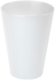 Juypal Hogar Juypal drinkbekers - 3x stuks - wit - onbreekbaar kunststof - 430 ml - herbruikbaar - BPA-vrij