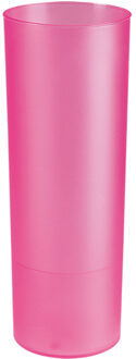 Juypal Hogar Juypal longdrink glas - 6x - roze - kunststof - 330 ml - herbruikbaar - Drinkglazen