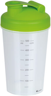 Juypal Hogar Juypal Shakebeker/shaker/bidon - 600 ml - groen - kunststof - Shakebekers