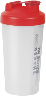 Juypal Hogar Juypal Shakebeker/shaker/bidon - 700 ml - rood - kunststof - Shakebekers