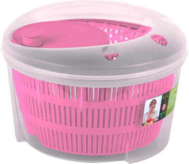 Juypal Hogar Juypal Slacentrifuge/slazwierder - roze - kunststof - 4,5 liter - D24,5 x H16 - Slacentrifuge