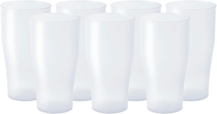 Juypal Hogar Longdrink glas - 12x - wit - kunststof - 450 ml - herbruikbaar