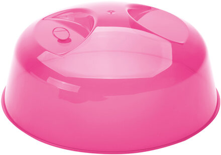Juypal Hogar Magnetrondeksel/afdekschaal - roze - kunststof - D26 x H11 cm - BPA-vrij