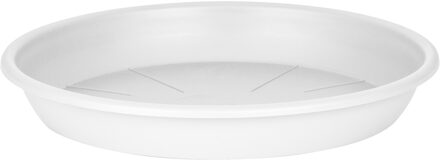 Juypal Hogar Plantenschotel - wit - kunststof - Dia 15 cm - onderschotel/opvangschaal