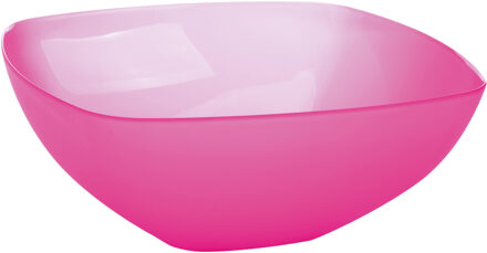 Juypal Hogar Serveerschaal/slakom - fuchsia roze - 5,5 liter - kunststof - D30 x H12 cm