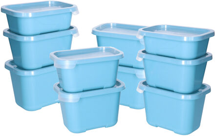 Juypal Hogar Vershoudbakjes nestbaar - 2x - 5 delig - BPA vrij - meal prep - diverse maten - Blauw