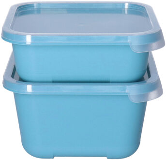 Juypal Hogar Vershoudbakjes nestbaar - 5 delig - BPA vrij - meal prep - 5x diverse maten - Blauw