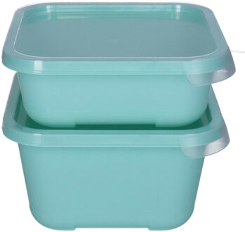 Juypal Hogar Vershoudbakjes nestbaar - 5 delig - BPA vrij - meal prep - 5x diverse maten - mintgroen