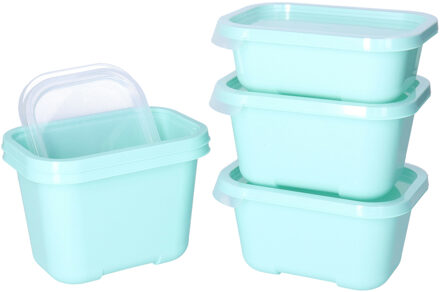 Juypal Hogar Vershoudbakjes nestbaar - 5 delig - BPA vrij - meal prep - diverse maten - mintgroen