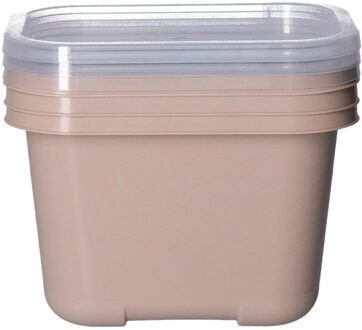 Juypal Hogar Vershoudbakjes nestbaar - BPA vrij - meal prep - 3x stuks van 1 liter - beige