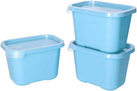 Juypal Hogar Vershoudbakjes nestbaar - BPA vrij - meal prep - 3x stuks van 1 liter - blauw