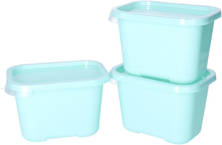 Juypal Hogar Vershoudbakjes nestbaar - BPA vrij - meal prep - 3x stuks van 1 liter - mintgroen