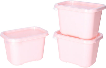 Juypal Hogar Vershoudbakjes nestbaar - BPA vrij - meal prep - 3x stuks van 1 liter - roze