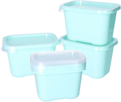 Juypal Hogar Vershoudbakjes nestbaar - BPA vrij - meal prep - 6x stuks van 1 liter - mintgroen
