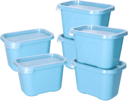 Juypal Hogar Vershoudbakjes nestbaar - BPA vrij - meal prep - 9x stuks van 1 liter - blauw
