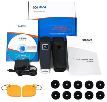 JWM Best Seller Waterproof IP67 Durable RFID Guard Tour Patrol System with 10 RFID tags