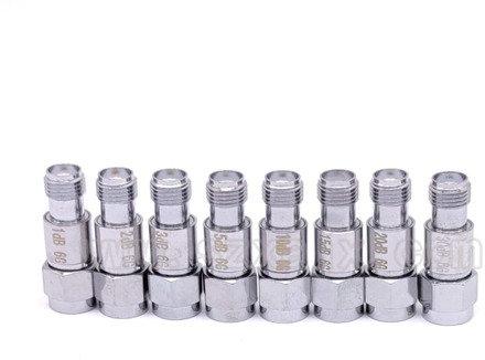 JX RF Connector SMA Attenuator 2W DC-6GHz Coaxial Fixed Attenuators 1dBi-30dBi Frequency 6GHz SMA Fixed Connectors