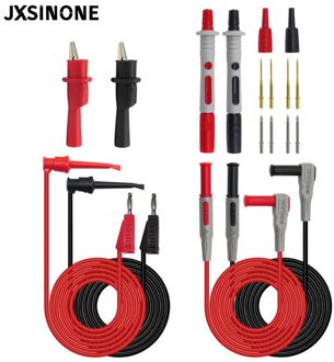 Jxsinone Multimeter Meetsnoeren Kit Elektronische Test Probe Accessoire Alligator Clips Banana Plug Naar Hook Vervangbare Sonde P1308B 1reeks