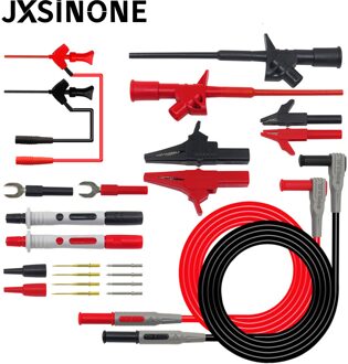 Jxsinone P1300 Serie Vervangbare Multimeter Probe Probes Test Haak & Test Lead Kit 4Mm Banana Plug Alligator Clip Automotive tool P1300E