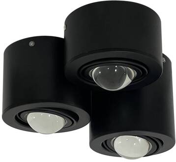 Jyla plafondspot, 3-lamps, zwart, 3000K