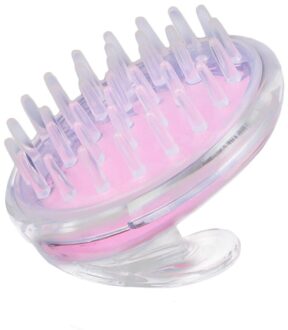 Jytop Siliconen Haar Hoofdhuid Massage Borstel Voor Verwijderen Roos Haarverzorging Haargroei Gezondheid Massage Shampoo Borstel roze for 2stk