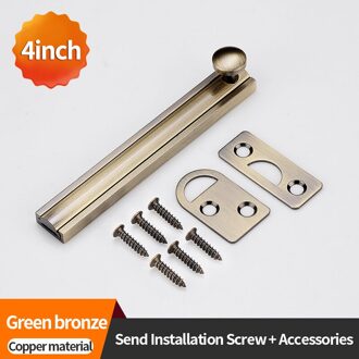 JZPENG houten deur raam badkamer verborgen messing kleine donkere klink deur bolt deurklink lock gesp kaart gesp vintage deur bu groen bronzen