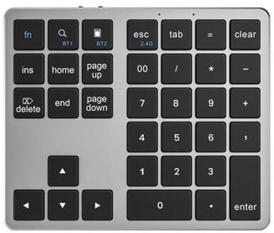 K-35 Bluetooth Toetsenbord Slim 35 Toetsen Computer Laptop Toetsenbord Tablet Accessoires - Zwart Grijs