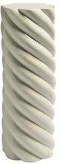 &k amsterdam Pillar Marshmallow Bijzettafel H 70 cm - Grijs Grijs, Groen
