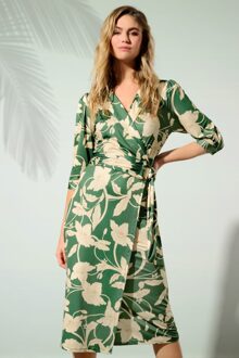 K-design Charlotte Flower jurk in groen Groen/Multicolour