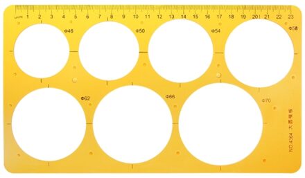 K Hars Ronde Geometrische Template Heerser Stencil Tekening Meten Tool Studenten